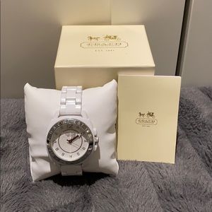 Coach White Plastic Boyfriend Watch